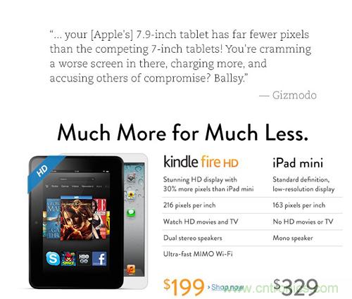 亞馬遜Kindle Fire HD：最厚道的售價！