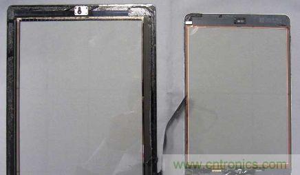 圖4:“iPad mini”和“iPad 3“的玻璃蓋板背面