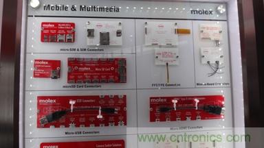 Molex MicroSIM、MicroSD、MicroUSB和MicroHDMI連接器