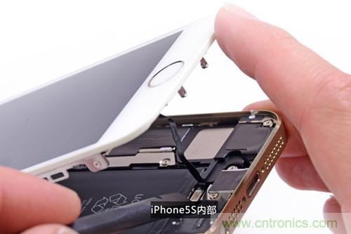 土豪金iPhone 5S拆解：內(nèi)部結(jié)構(gòu)升級，維修難度增加