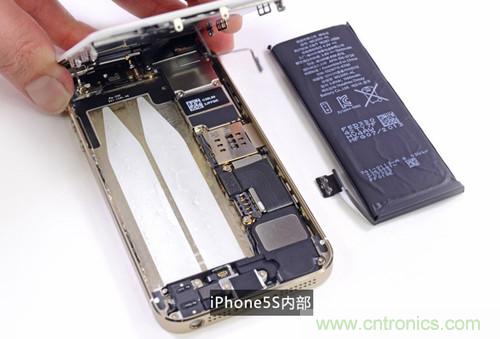 土豪金iPhone 5S拆解：內(nèi)部結(jié)構(gòu)升級，維修難度增加