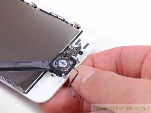 土豪金iPhone 5S拆解：內(nèi)部結(jié)構(gòu)升級，維修難度增加