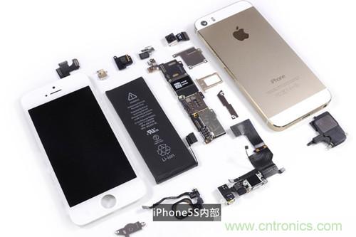 土豪金iPhone 5S拆解：內(nèi)部結(jié)構(gòu)升級，維修難度增加