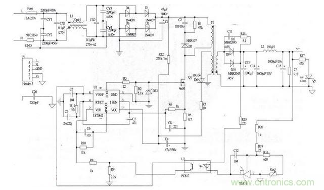 開關電源的工作原理圖