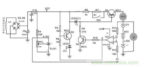 無(wú)線(xiàn)電能接收器電路圖