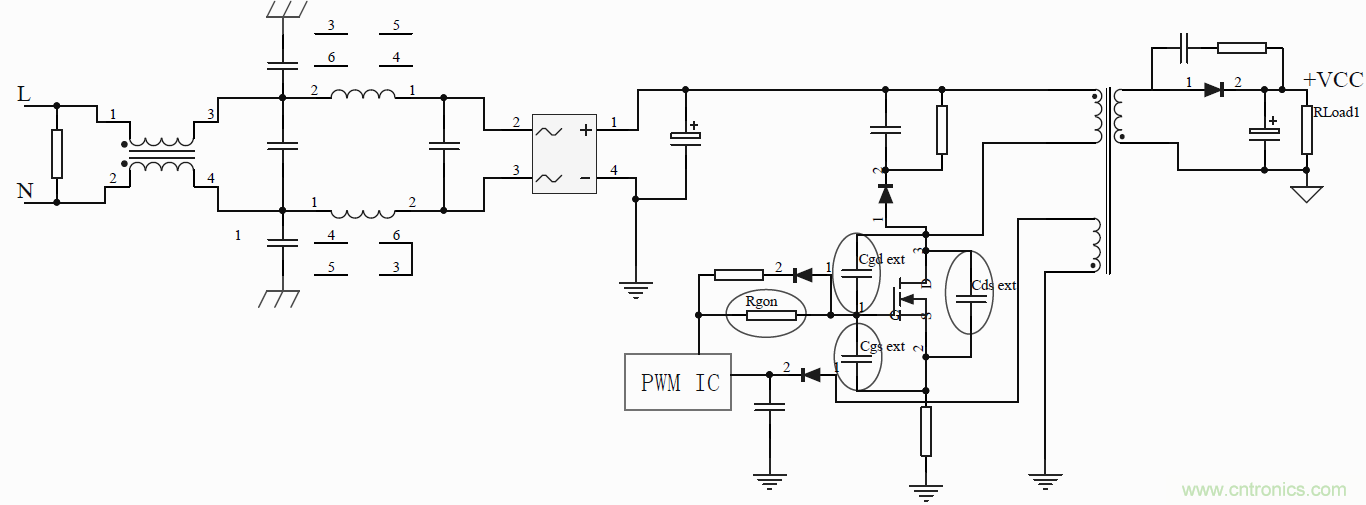 如何改善開關(guān)電源電路的EMI特性？