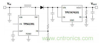 TPS61391升壓變換器，為電容麥克風提供48V超低噪聲幻象電源