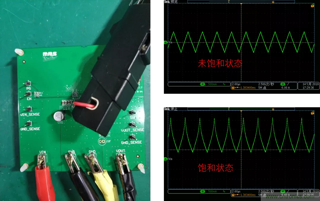 如何判斷電感飽和？