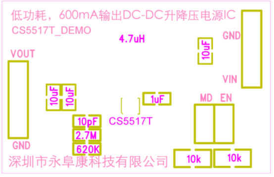 如何運(yùn)用升降壓芯片CS5517實現(xiàn)鋰電池穩(wěn)定輸出3.3V/3.6V（1.2-5V）的電壓？