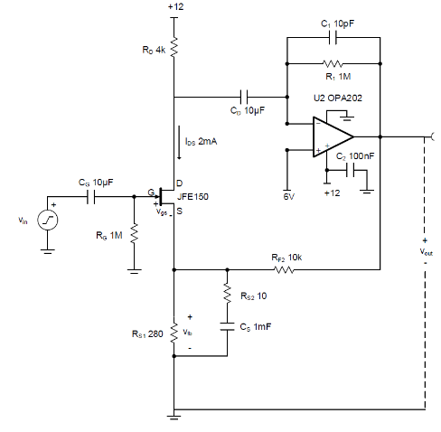 如何使用分立式 JFET 放大低噪聲電路中的小信號(hào)？