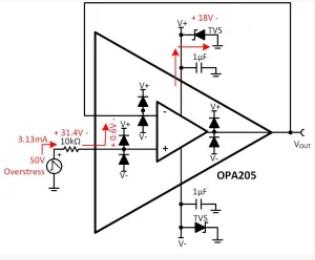 操作AMP輸入保護(hù)可能很嘈雜 操作AMP輸入保護(hù)可能很嘈雜
