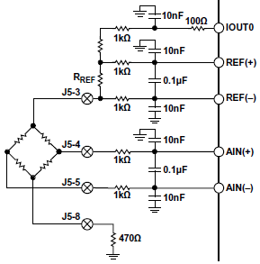 圖5 電壓激勵的壓力傳感器    圖6 電流激勵的壓力傳感器 圖5 電壓激勵的壓力傳感器    圖6 電流激勵的壓力傳感器